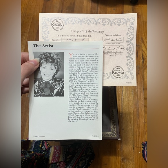 Yolanda’s Picture-Perfect Babies, “Emily” Porcelain Doll - Picture 6 of 9